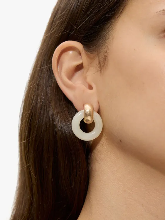 Hoop Earrings With Resin 245506 — image 1