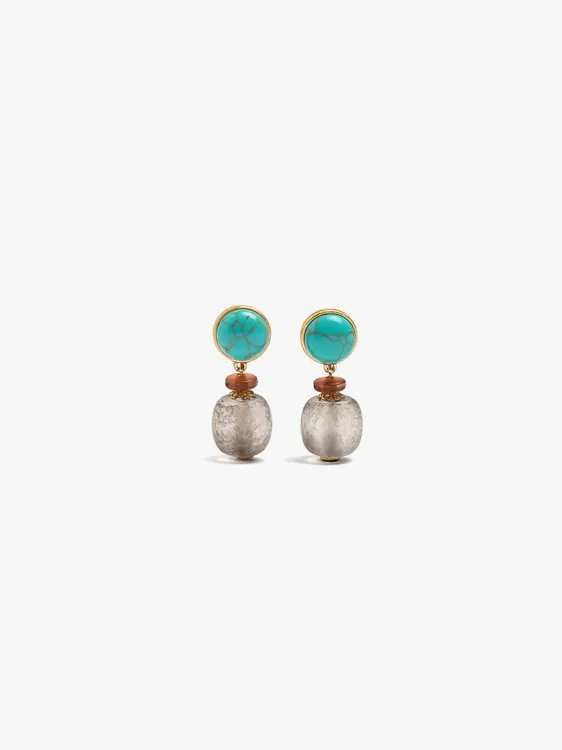 Earrings With Stone And Glass Bead 245543 — image 1