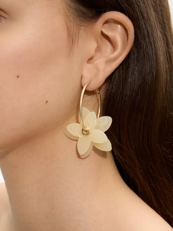 Hoop Earrings With Double Flowers 245571 — image 2