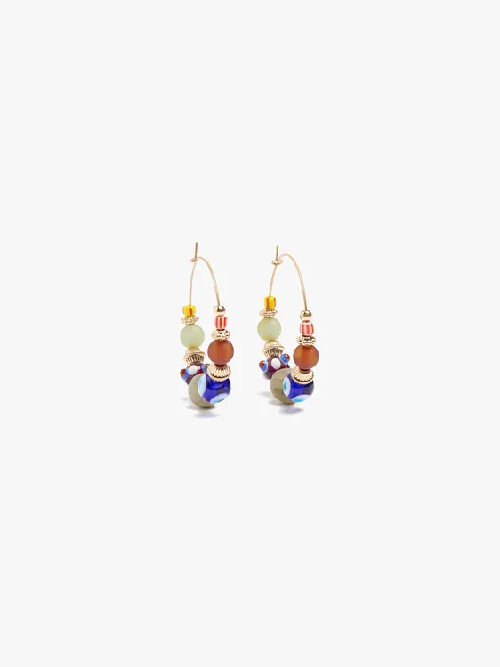 Hoop Earrings With Beads 245684 — image 2
