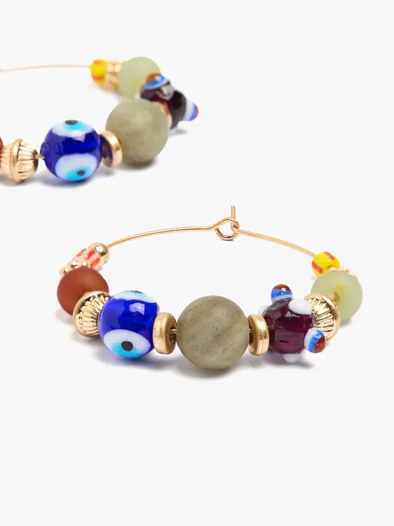 Hoop Earrings With Beads 245684 — image 1