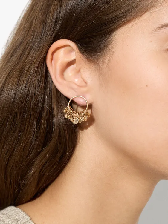 Hoop Earrings With Medals And Spheres 245691 — image 3
