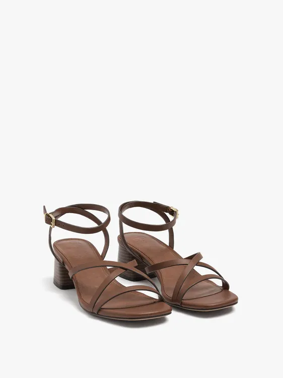 Strappy Sandals With Wide Block Heel 245859 — image 2