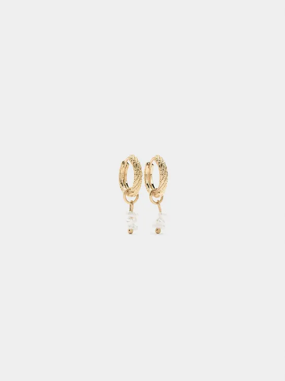 Hoop Earrings With Freshwater Pearls 245928 — image 1