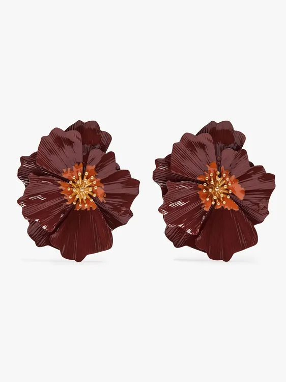 Maxi Earrings With Double Flower Embossed 246372 — image 1
