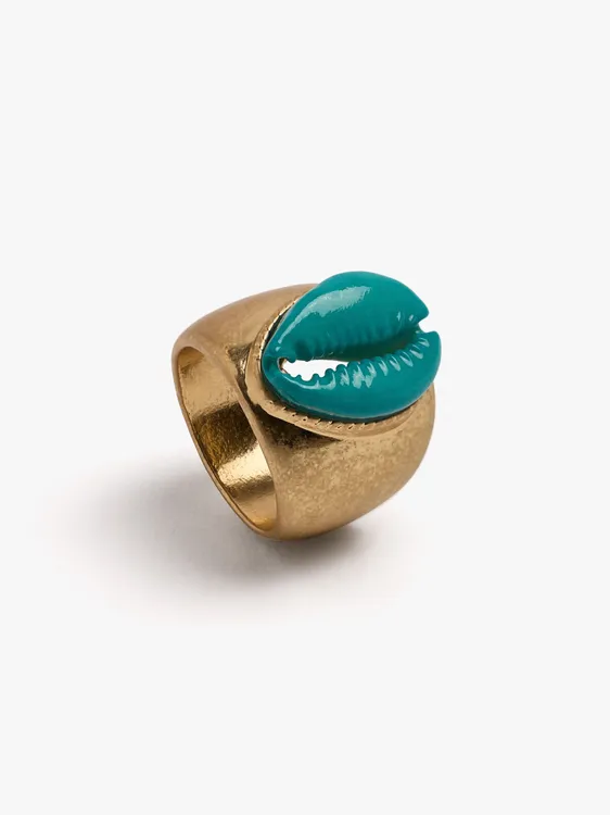 Ring With Enamelled Shell 247083 — image 3