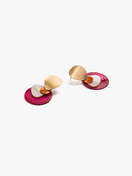 Round Earrings With Shells 247096 — image 2