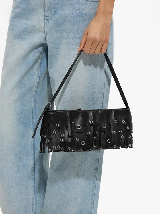 Shoulder Bag With Fringes With Studs 247414 — image 3