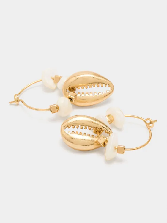 Hoop Earrings With Shell Pendants 247437 — image 2