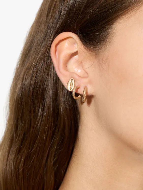 Set Of Gold Earrings 247438 — image 3
