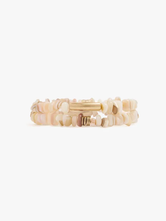 Set Of Elastic Bracelets With Shells 247439 — image 1