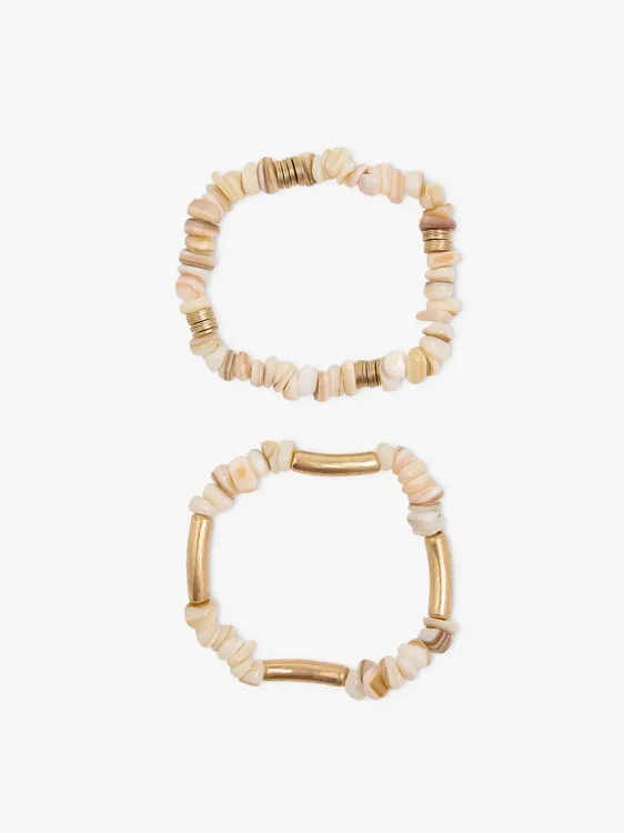 Set Of Elastic Bracelets With Shells 247439 — image 2