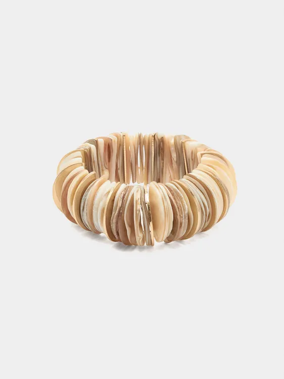 Rounded Elastic Bracelet With Shells 247442 — image 1