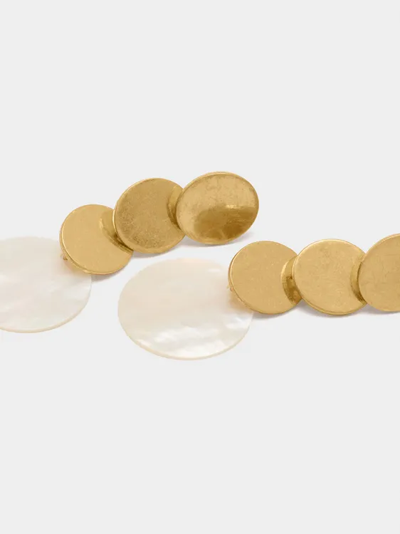 Long Round Earrings And Shell 247463 — image 2