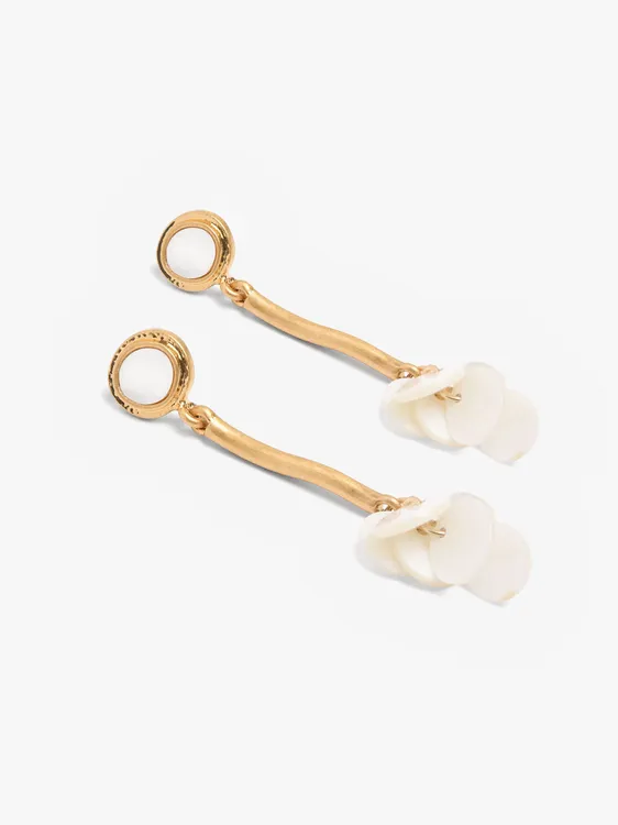 Wavy Bar Earrings With Shells 247467 — image 2