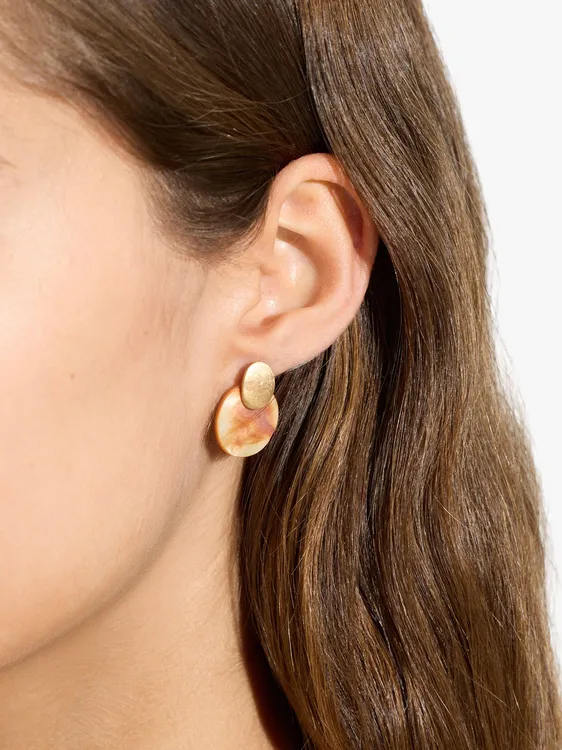 Round Earrings With Shells 247469 — image 2