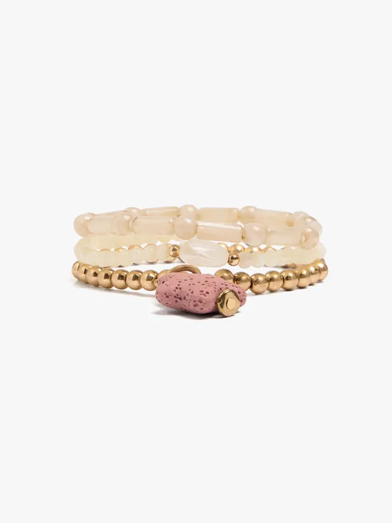 Set Of Elastic Bracelets With Star Coral Effect 247508 — image 1