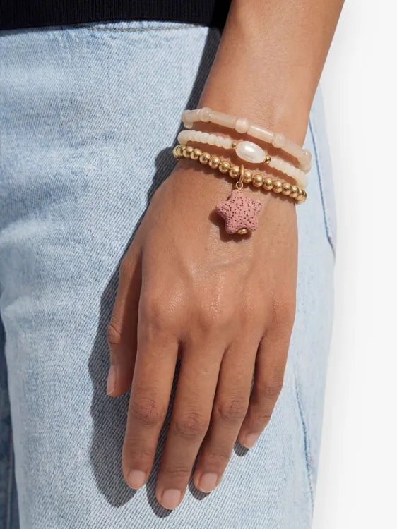 Set Of Elastic Bracelets With Star Coral Effect 247508 — image 3