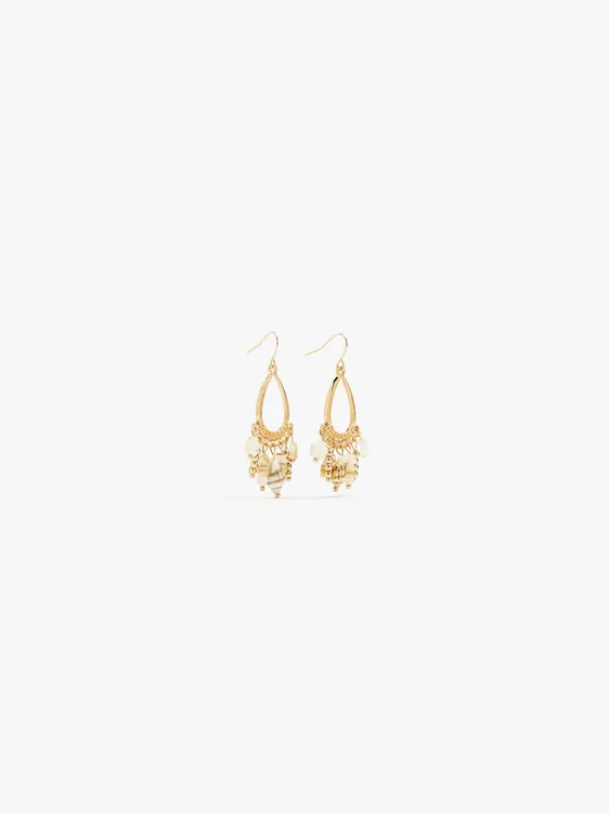Oval Earrings Shells And Resin 247514 — image 1
