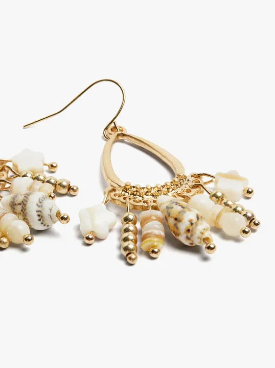 Oval Earrings Shells And Resin 247514 — image 2