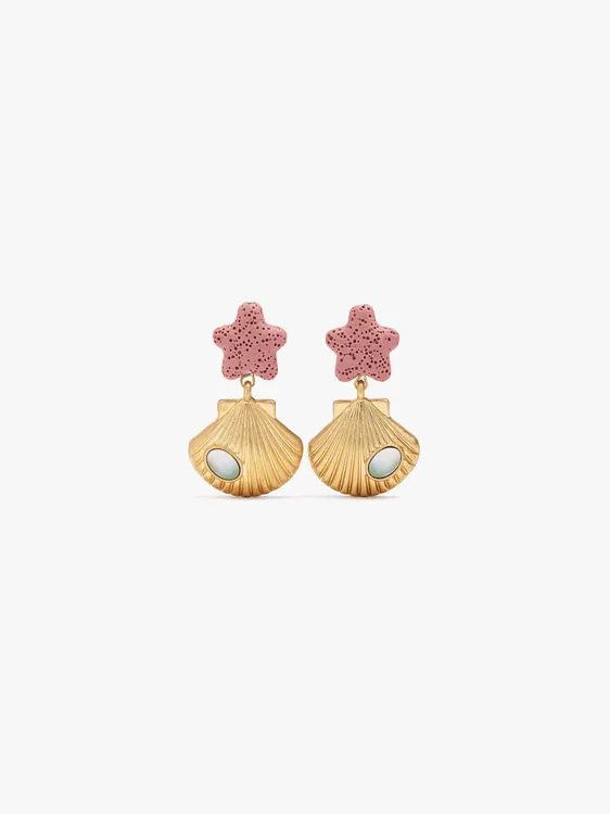 Coral Effect Earrings With Shells 247532 — image 1