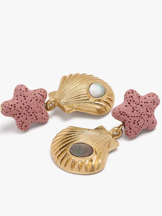 Coral Effect Earrings With Shells 247532 — image 2