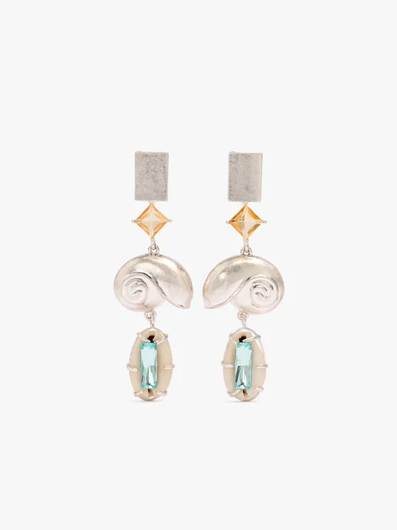 Long Spiral Snail Earrings With Shells 247548 — image 1
