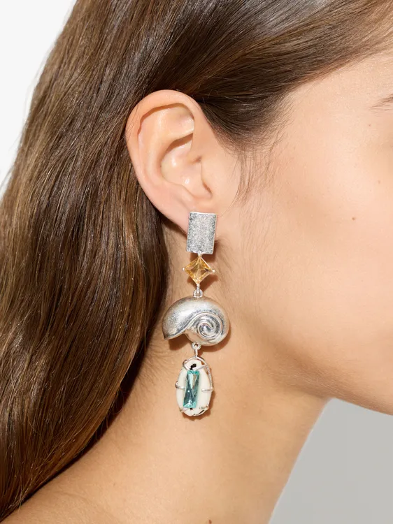 Long Spiral Snail Earrings With Shells 247548 — image 3