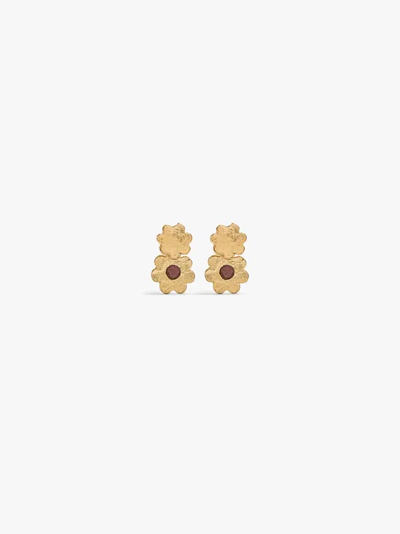 Flower Earrings With Stone 247733 — image 1