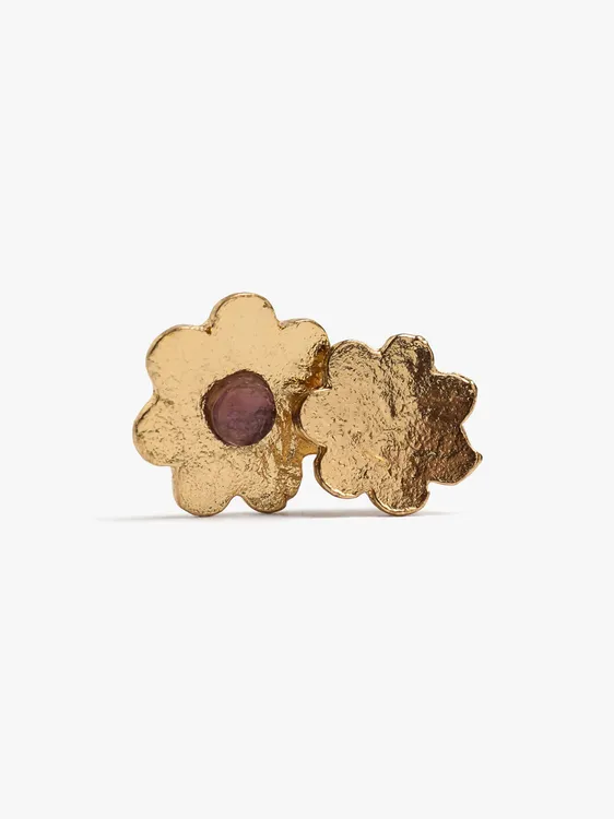 Flower Earrings With Stone 247733 — image 2