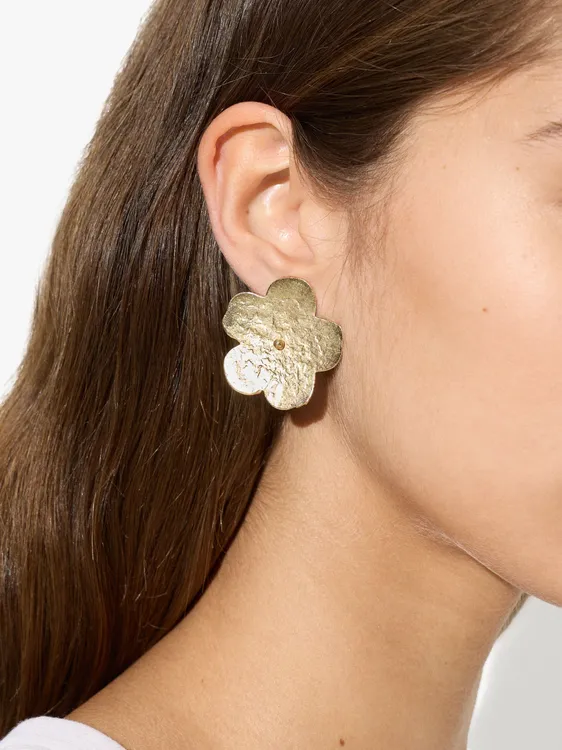 Maxi Earrings With Irregular Flower 247734 — image 2
