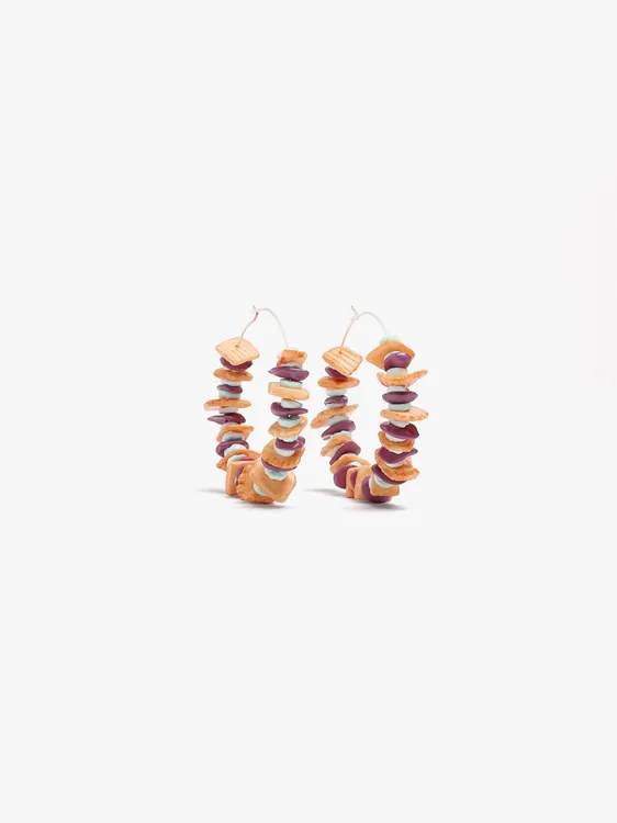 Hoop Earrings With Multicolor Shells 247744 — image 1