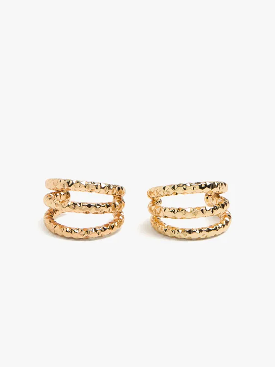 Open Hoop Earrings With Triple Effect 247854 — image 2
