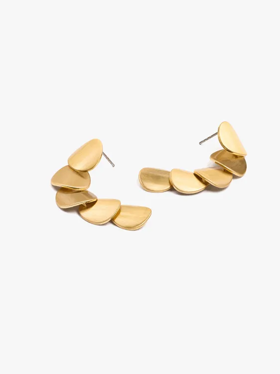 Hoop Earrings With Multicolor Shell Beads 246981 — image 2