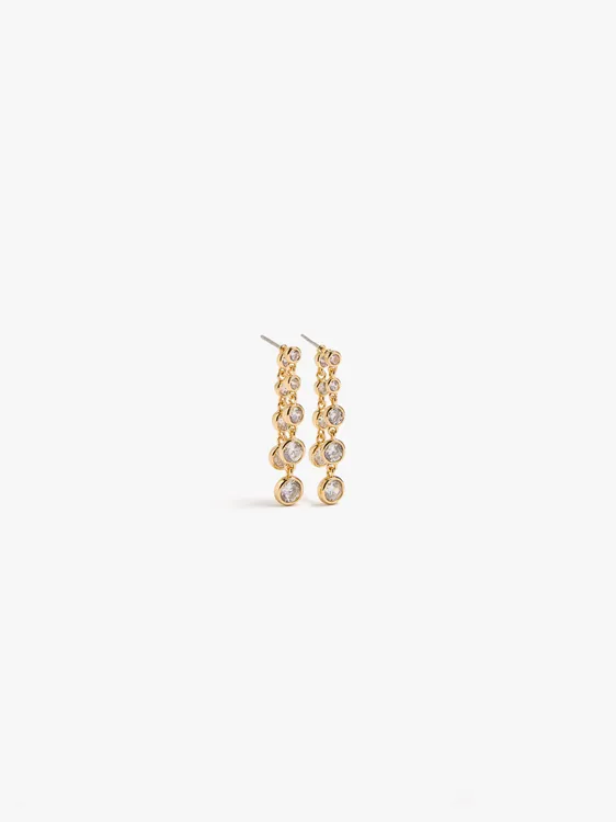 Long Double Earrings With Cubic Zirconia 247872 — image 1