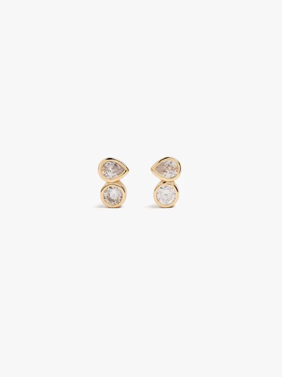 Short Earrings With Cubic Zirconia 247873 — image 1