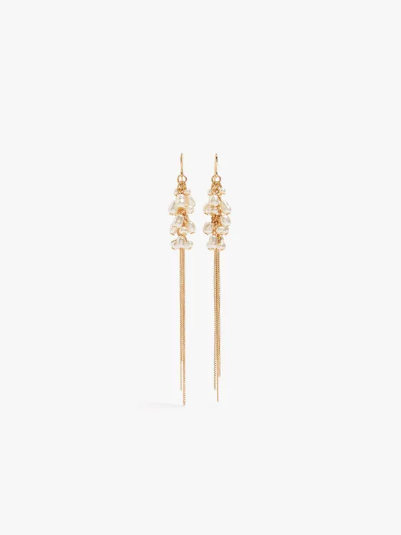 Long Earrings With Pearls And Fringes 247918 — image 1