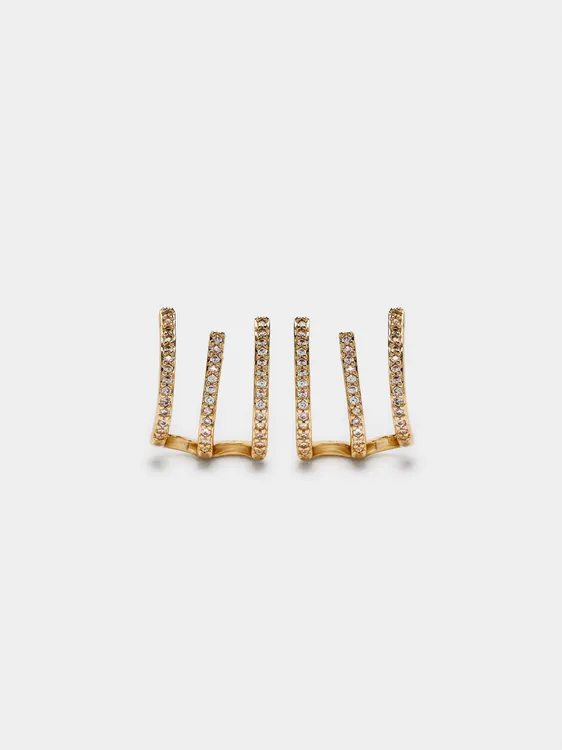 Triple Effect Earrings With Zirconia 247984 — image 1