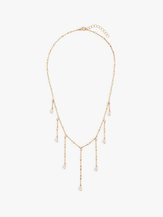 Short Necklace Bars With Pearls 247988 — image 1