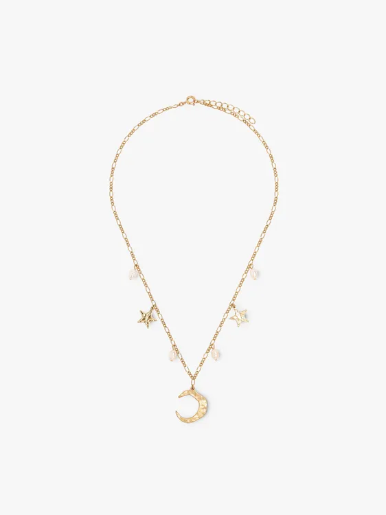 Necklace Moon And Stars With Freshwater Pearls 248006 — image 1