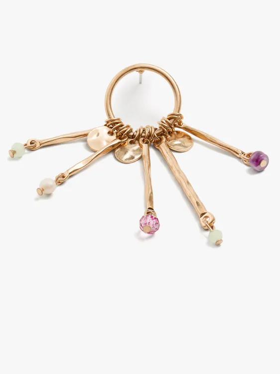 Earrings Of Bars With Stones And Pearl 248007 — image 2