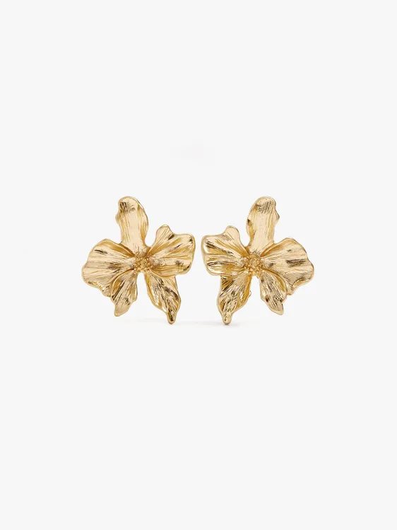 Flower Earrings With Embossed Detail 248008 — image 1