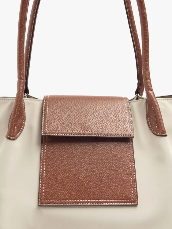 Shopper Bag With Soft Texture With Flap 248129 — image 3