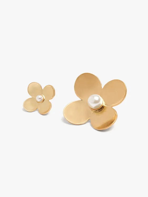 Set Of Flower Brooches With Pearl 248239 — image 1