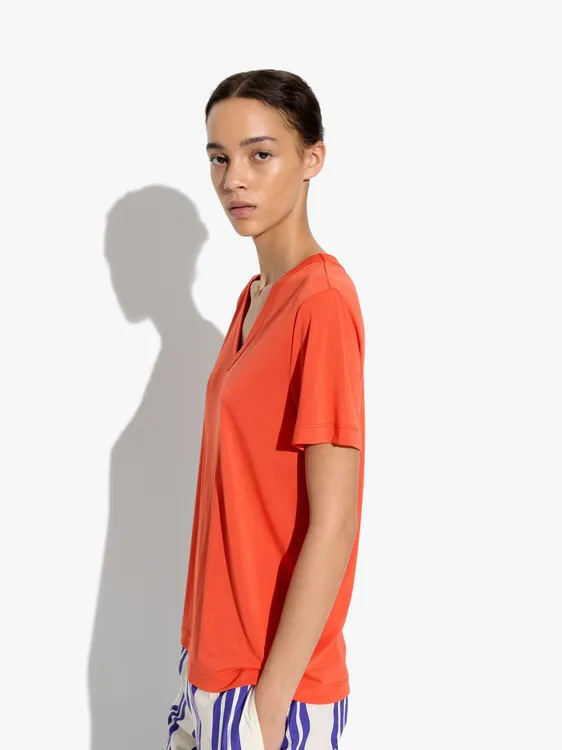 T-Shirt With V-Neck 248453 — image 2