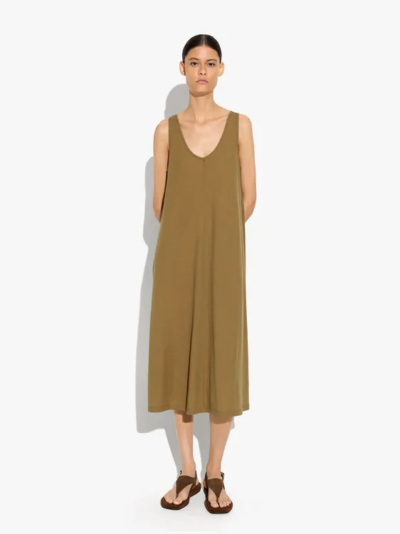 Midi Plain Dress And Flowy 248484 — image 3