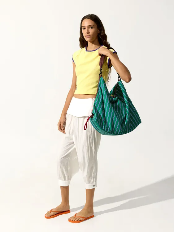 Striped Nylon Sports Bag 248500 — image 3