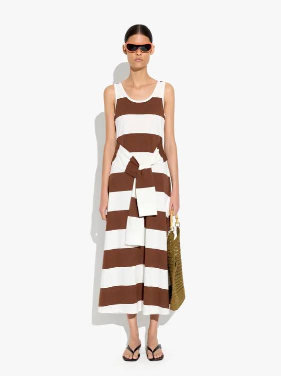 Midi Dress With Stripes 100% Cotton 248510 — image 3