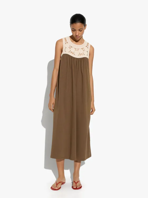Dress With Cotton Crochet Detail 248514 — image 3