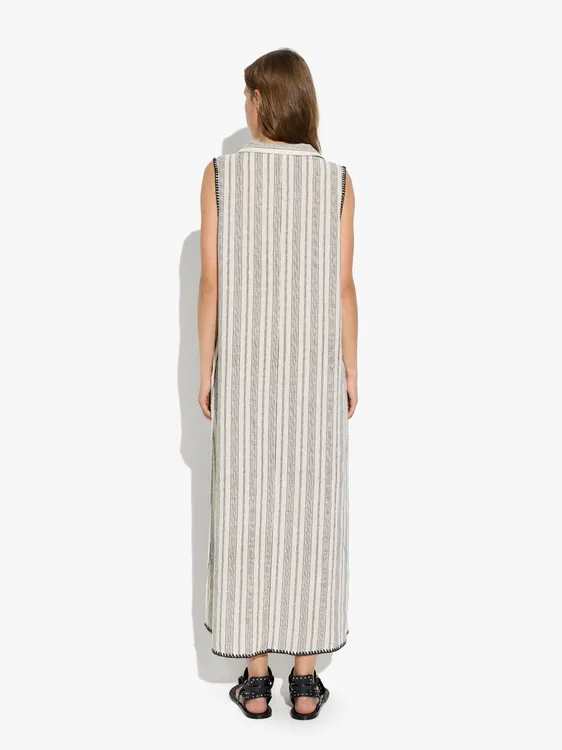 Long Dress With Cotton Stripes 248538 — image 2